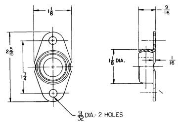 3/4 miniature side flange mounted bearings