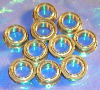 10 Flanged Balls Bearings FR168ZZ 1/4"x 3/8"x 1/8" Shielded