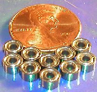 10 Balls Bearings 2mm x 5mm Shielded 2mm x 5mm x 2.5mm