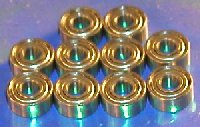 10 Balls Bearings R2-5ZZ 1/8"x 5/16"x 9/64" Shielded