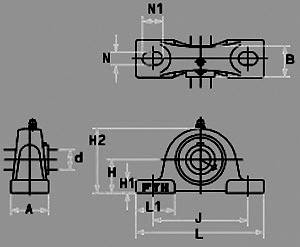1 inch Mounted Bearing UCP205-16 + Pillow Block Cast Housing:vxb:Ball Bearings